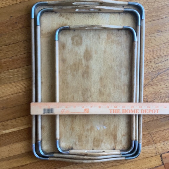 🍶🍽🧂 Set of (3) Mid-Century Modern Woodpecker Woodware Serving Trays 🍹🥪🥣 - Picture 10 of 10